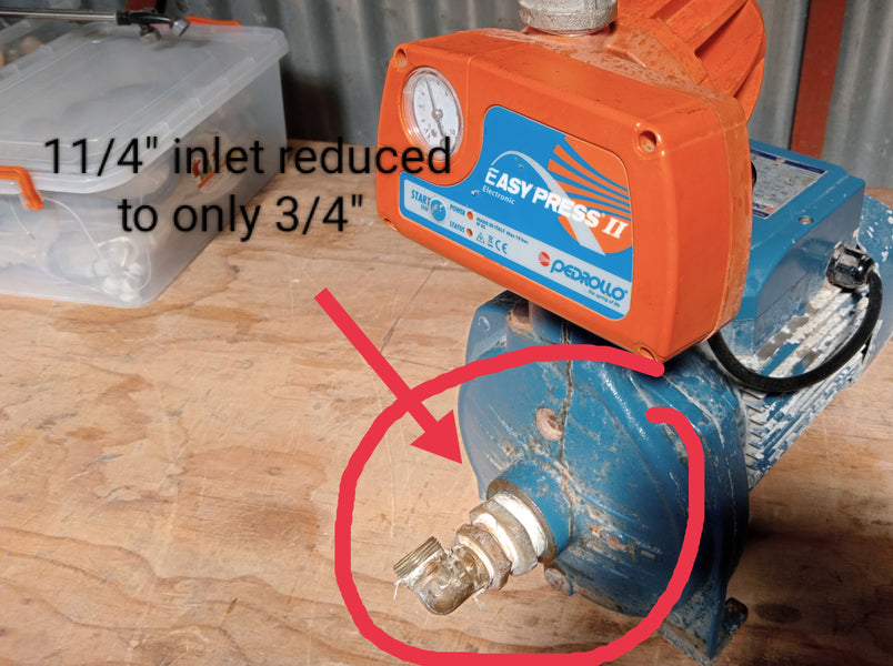 Most common pump installation mistake when fitting a pump to a JOJO water tank.